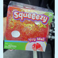 Red and Gold Glitter Squeeeezy Dice Squishy